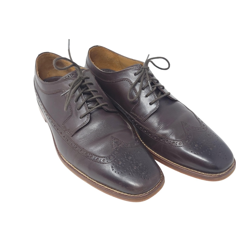 Cole Haan Grand.OS Oxford Shoes Mens Size 10.5 Brown Leather Wingtip Brogue